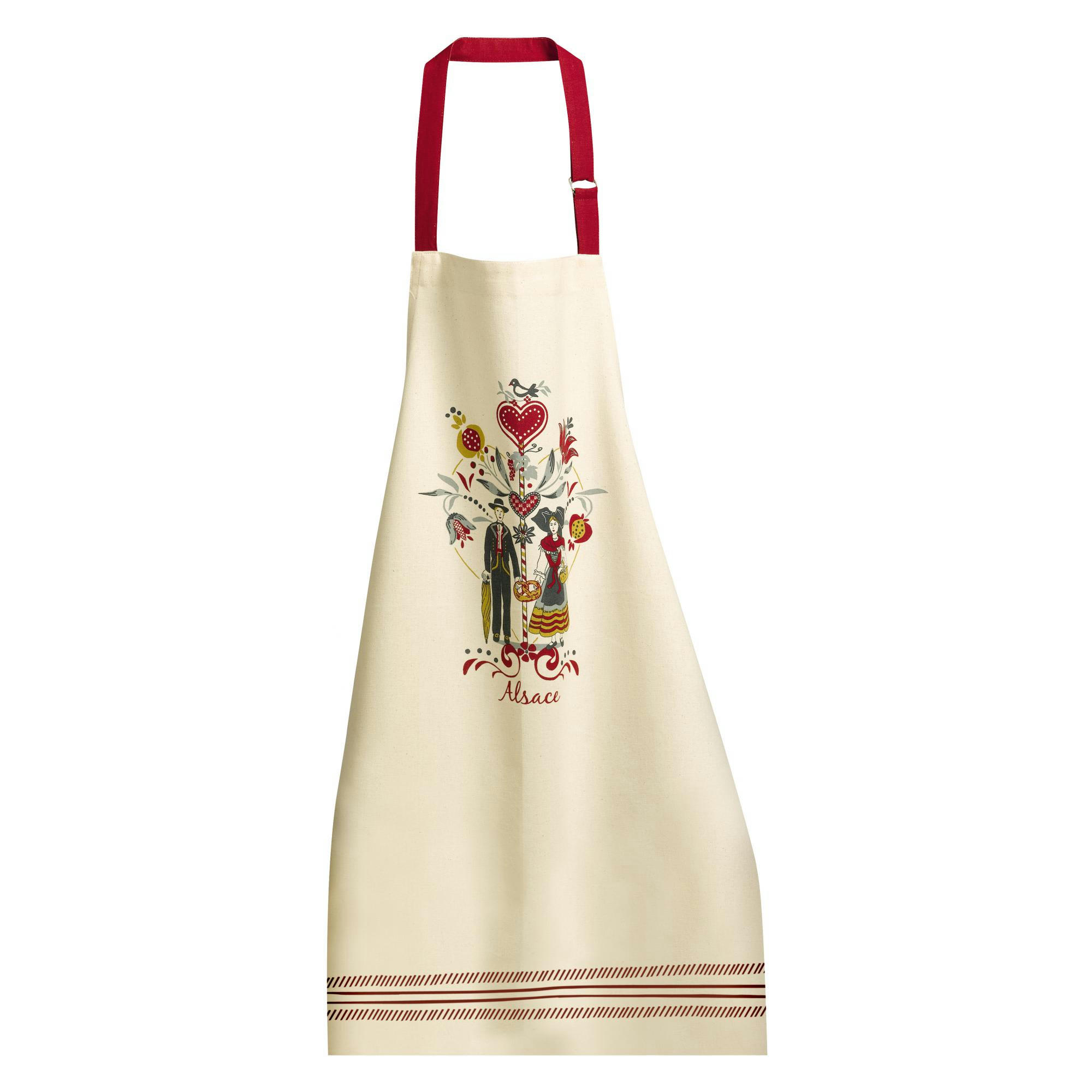BOEM - Tablier de cuisine  en coton beige 72 x 85