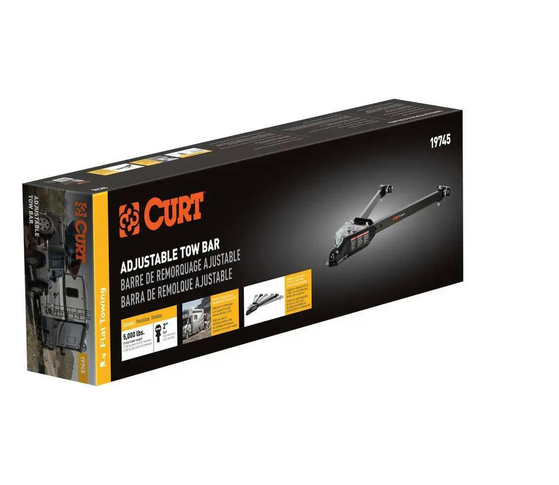 CURT Adjustable Tow Bar with 2-in Coupler (Adjusts 26-in to 41-in Wide)
