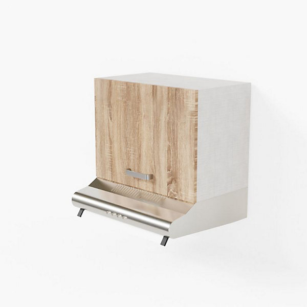 Meuble sur hotte - 60 cm - Caisson coloris Lino