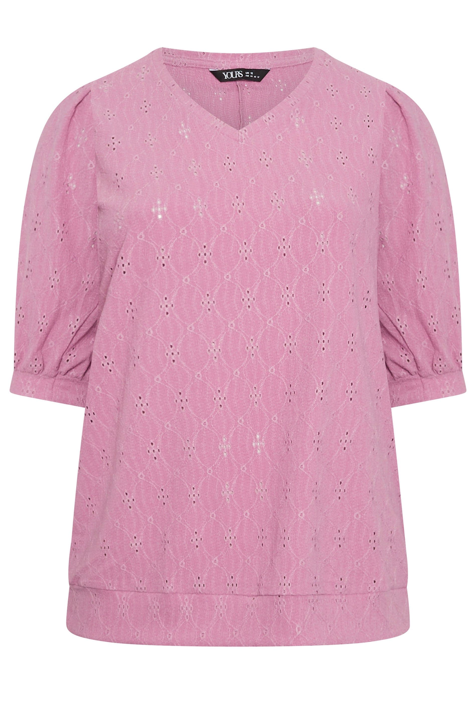 Yours Broderie Anglaise Balloon Sleeve Top