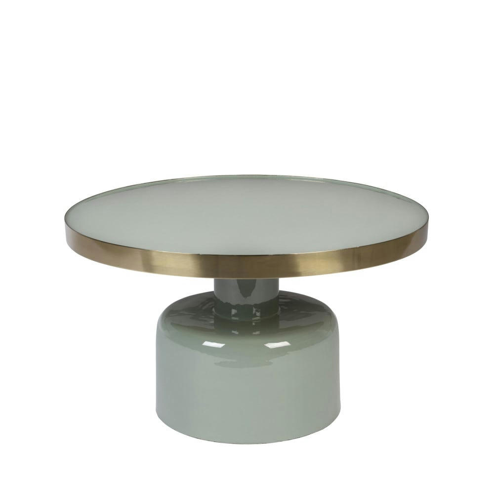 GLAM - Table basse design en métal D60cm vert d'eau