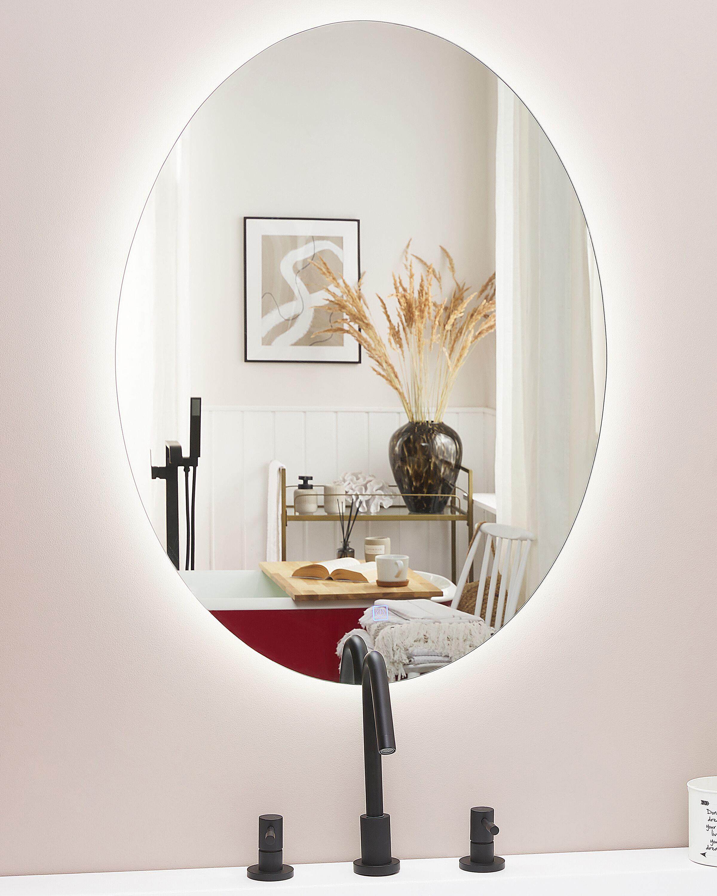 LED Bathroom Mirror MAZILLE 60 cm 80 cm Silver