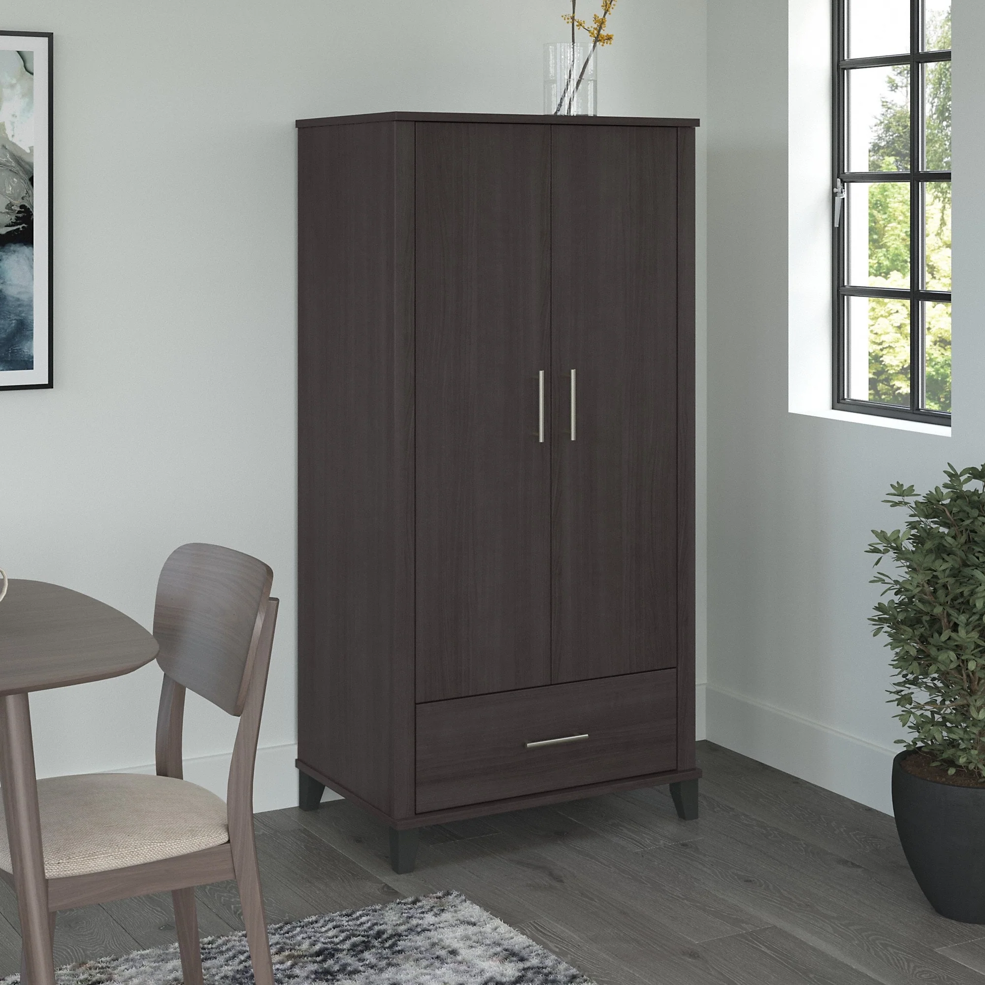 Somerset Tall Kitchen Pantry Cabinet with Drawer by Bush Furniture