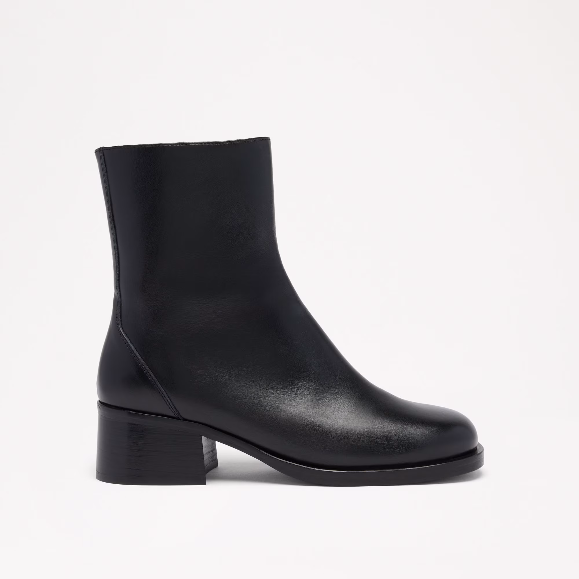 BowlandClean Block Heel Ankle Boot