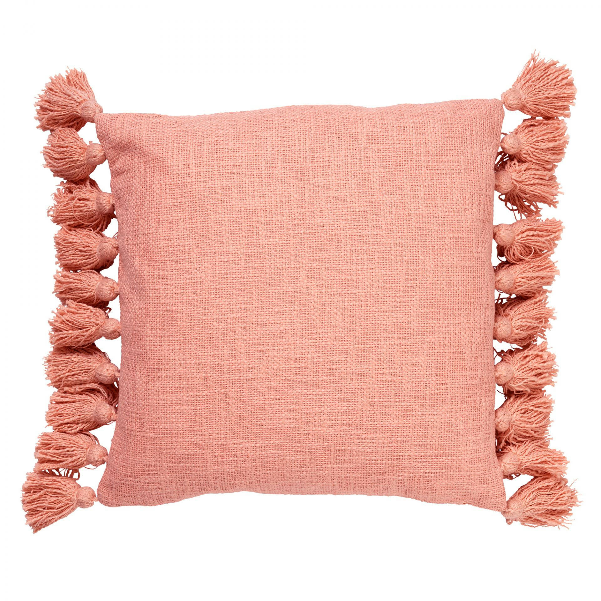RUBY - Housse de coussin rose en coton-45x45 cm uni