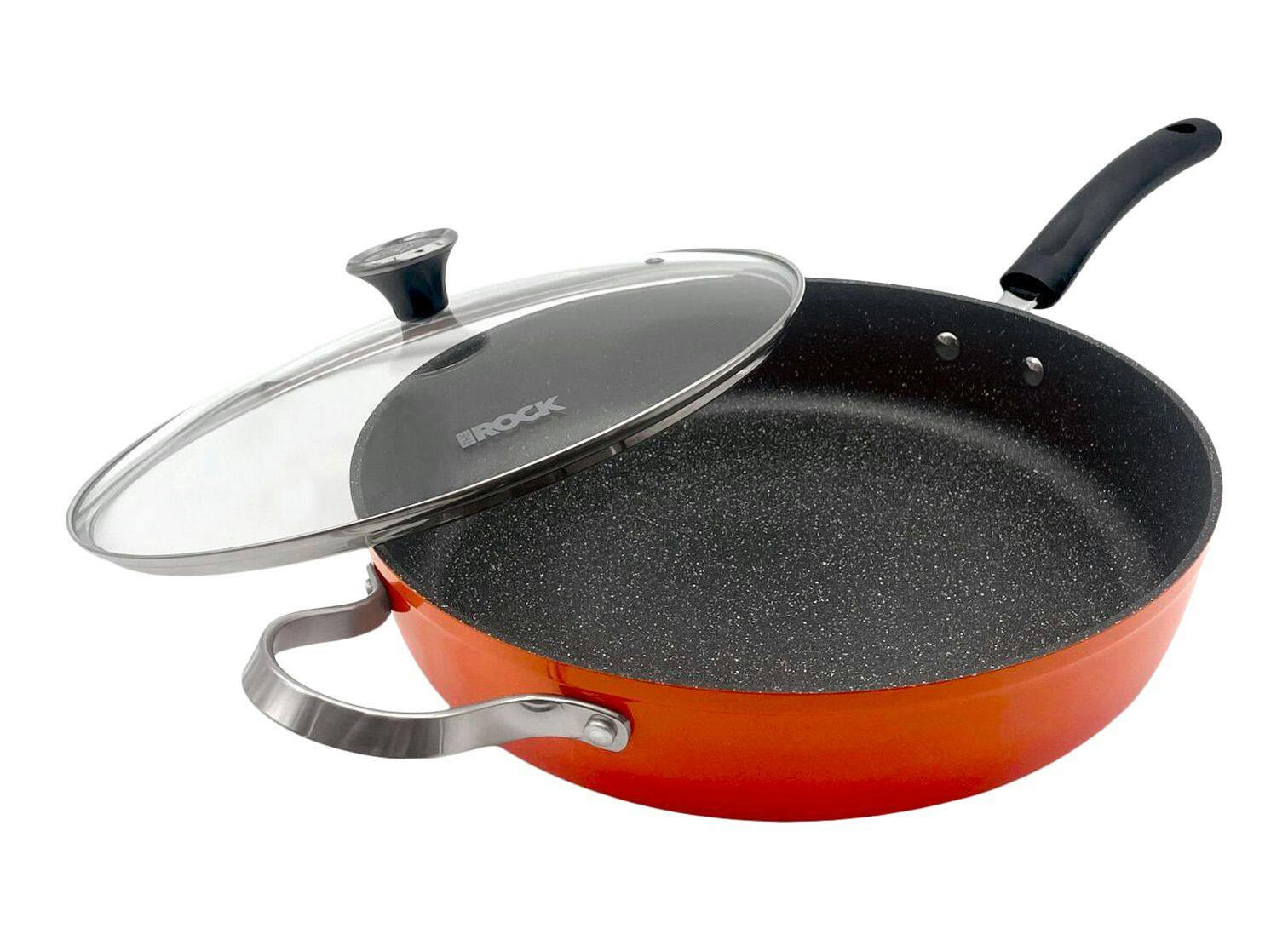 Heritage The Rock One-Pot Frying Pan, Oven Safe, Orange, 31.7cm