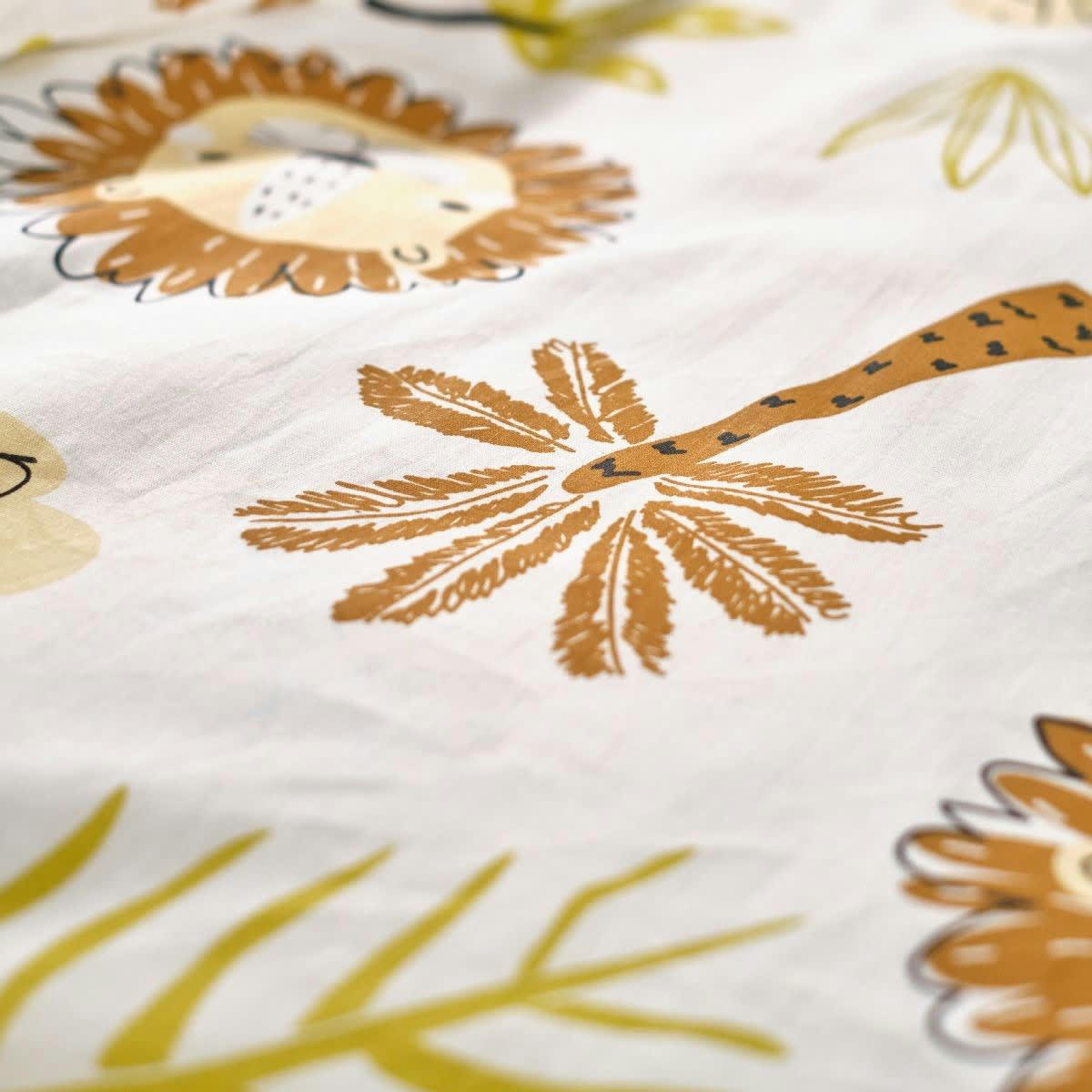 HAPPY FRESH - Parure de lit imprimé en coton orange 140x200