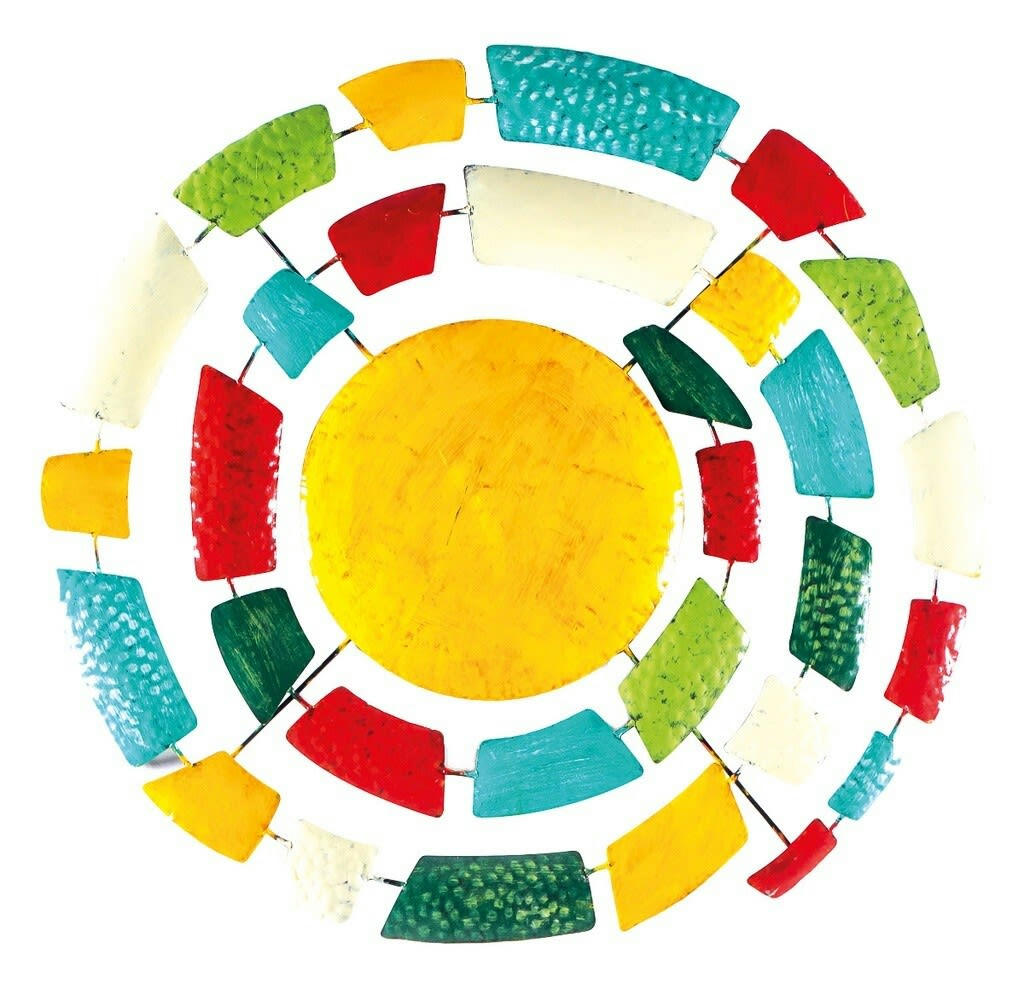BIG-BEL - Décoration murale en métal, spirale multicolore 80x80