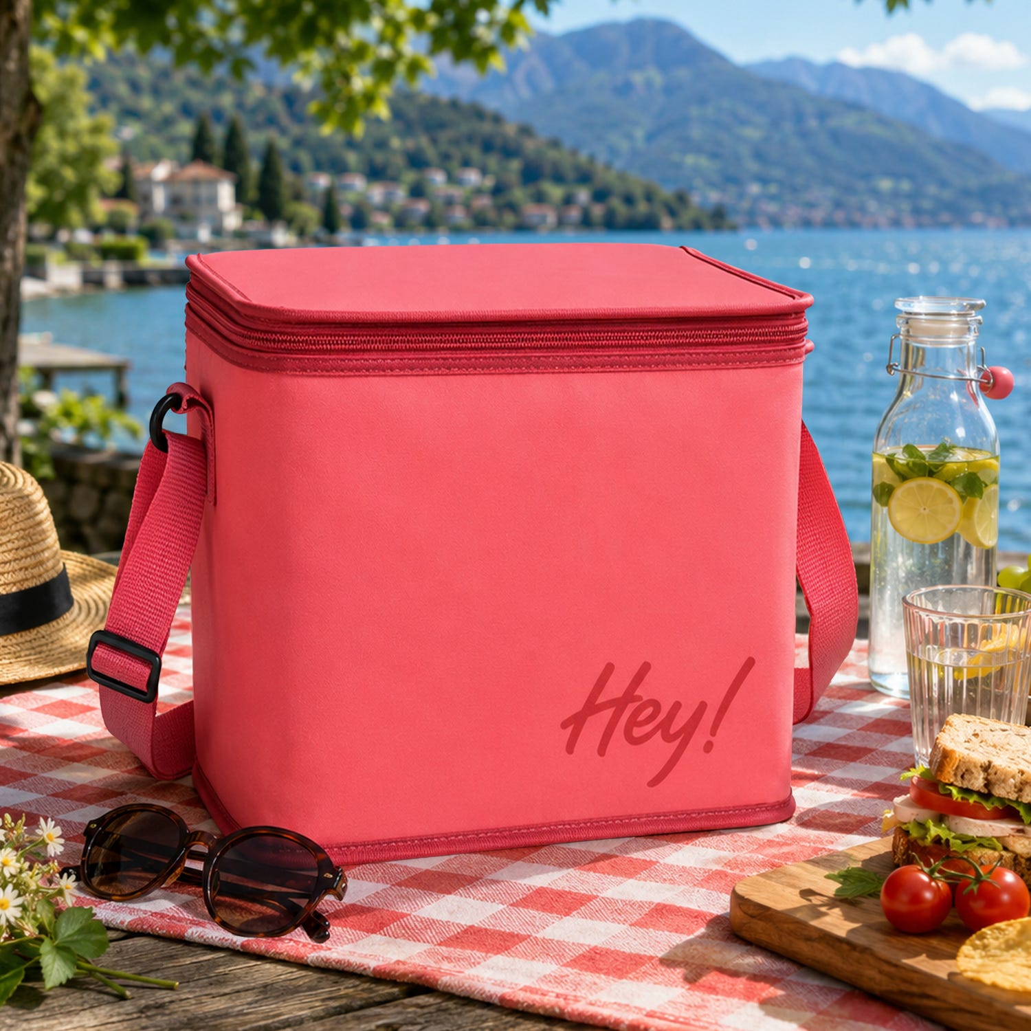 Borsa termica 20 L con tracolla rosa Hey