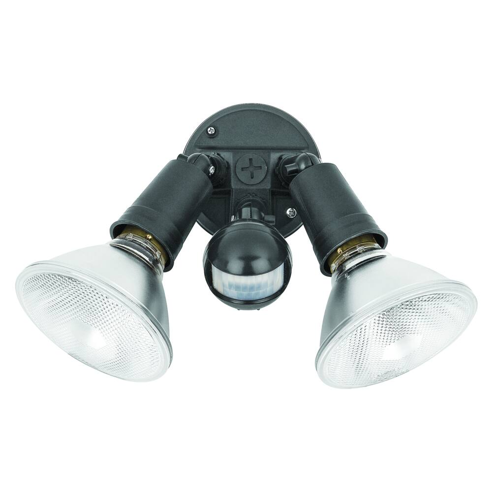 NOMA Halogen 180 Degree Outdoor Motion Sensor Light, Weather-Resistant, Black