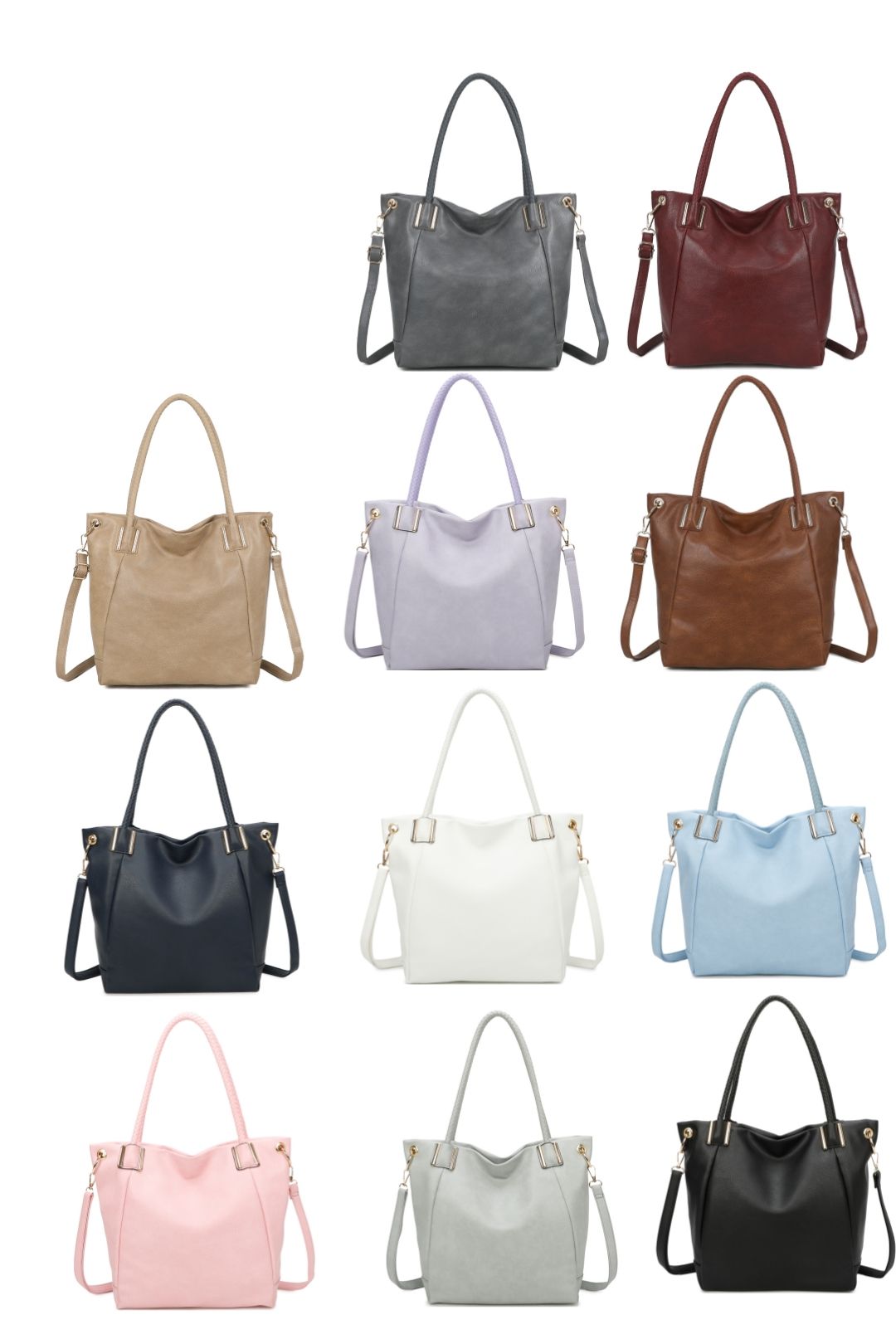 Fontanella Fashion Medio PU Leather Shoulder Tote Bag