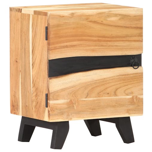 NNEVL Bedside Cabinet 40x30x51 cm Solid Acacia Wood