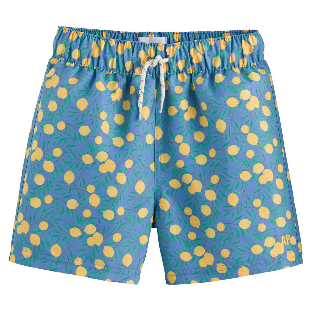 Short de bain imprimé citron