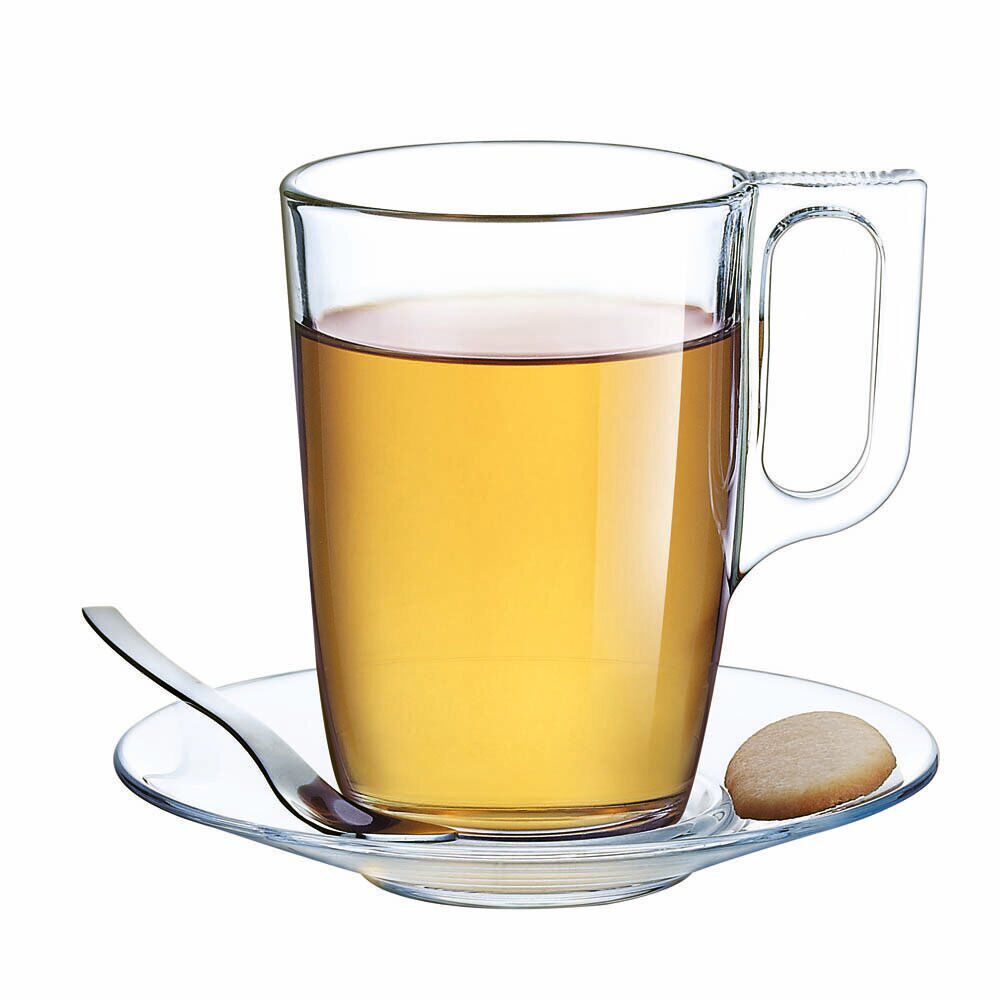 Mug transparent en verre tempé lisse Luminarc 32cl