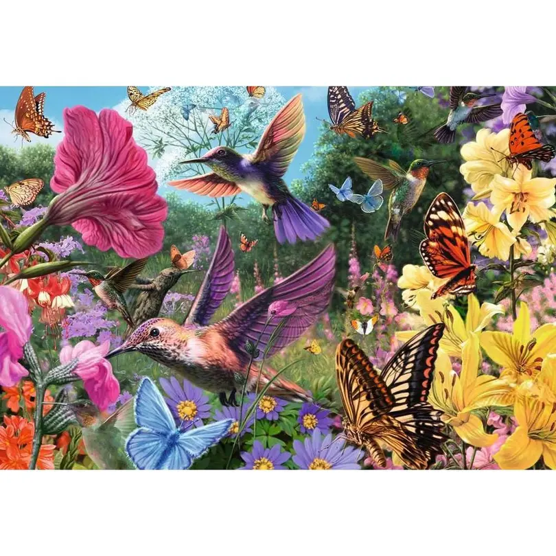 Puzzle 200-teilig Hummingbirds and Butterflies