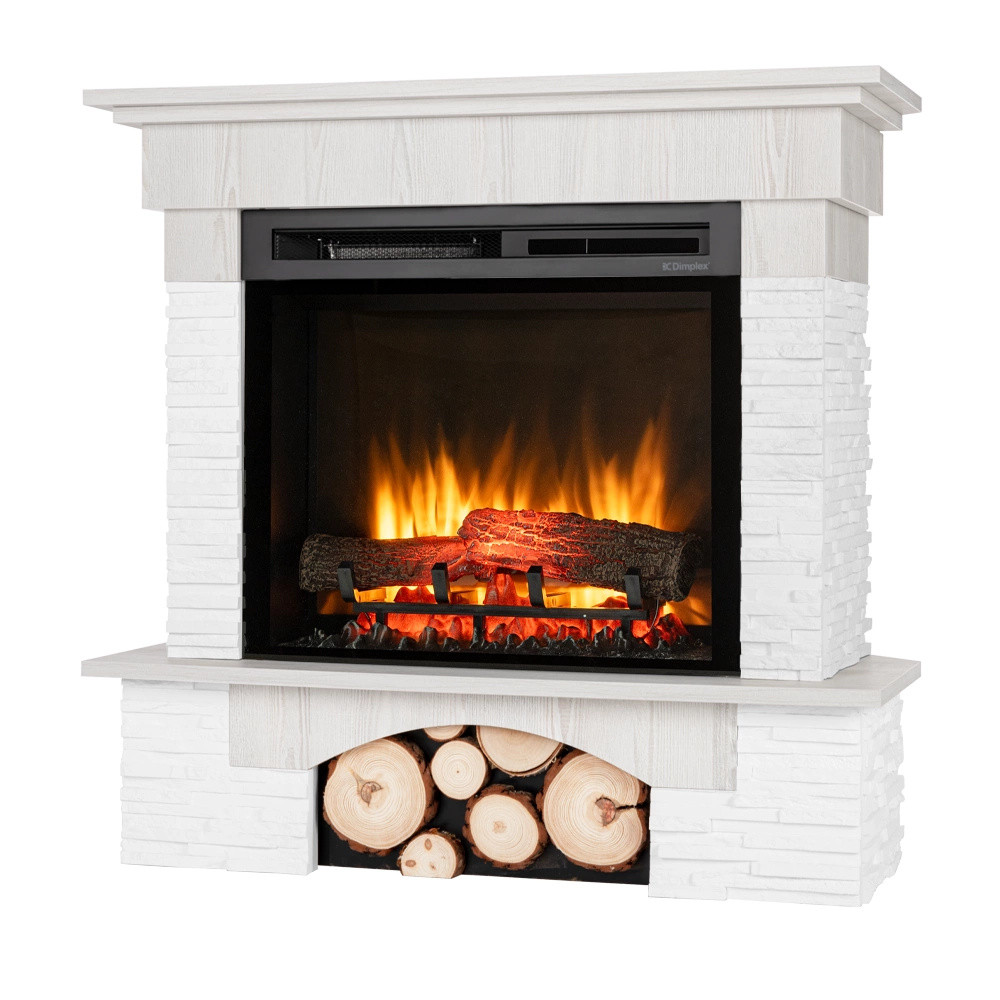 Kominek elektryczny narożny 23" XHD 1400W grzewczy biały Warmtec Porto