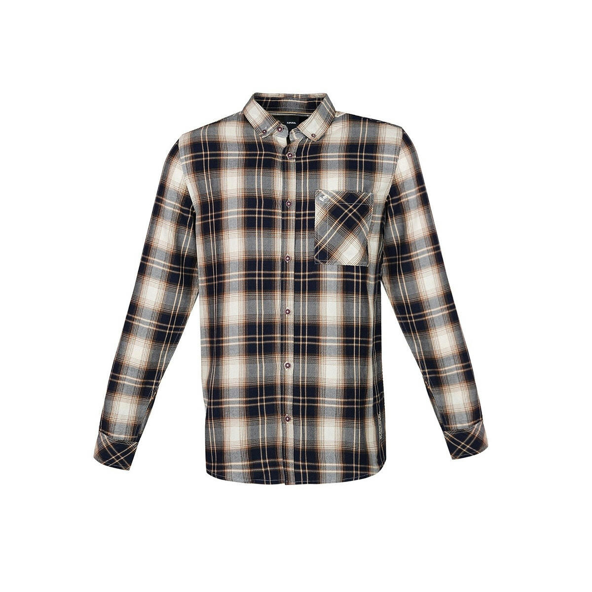 Chemise à carreaux col boutonné