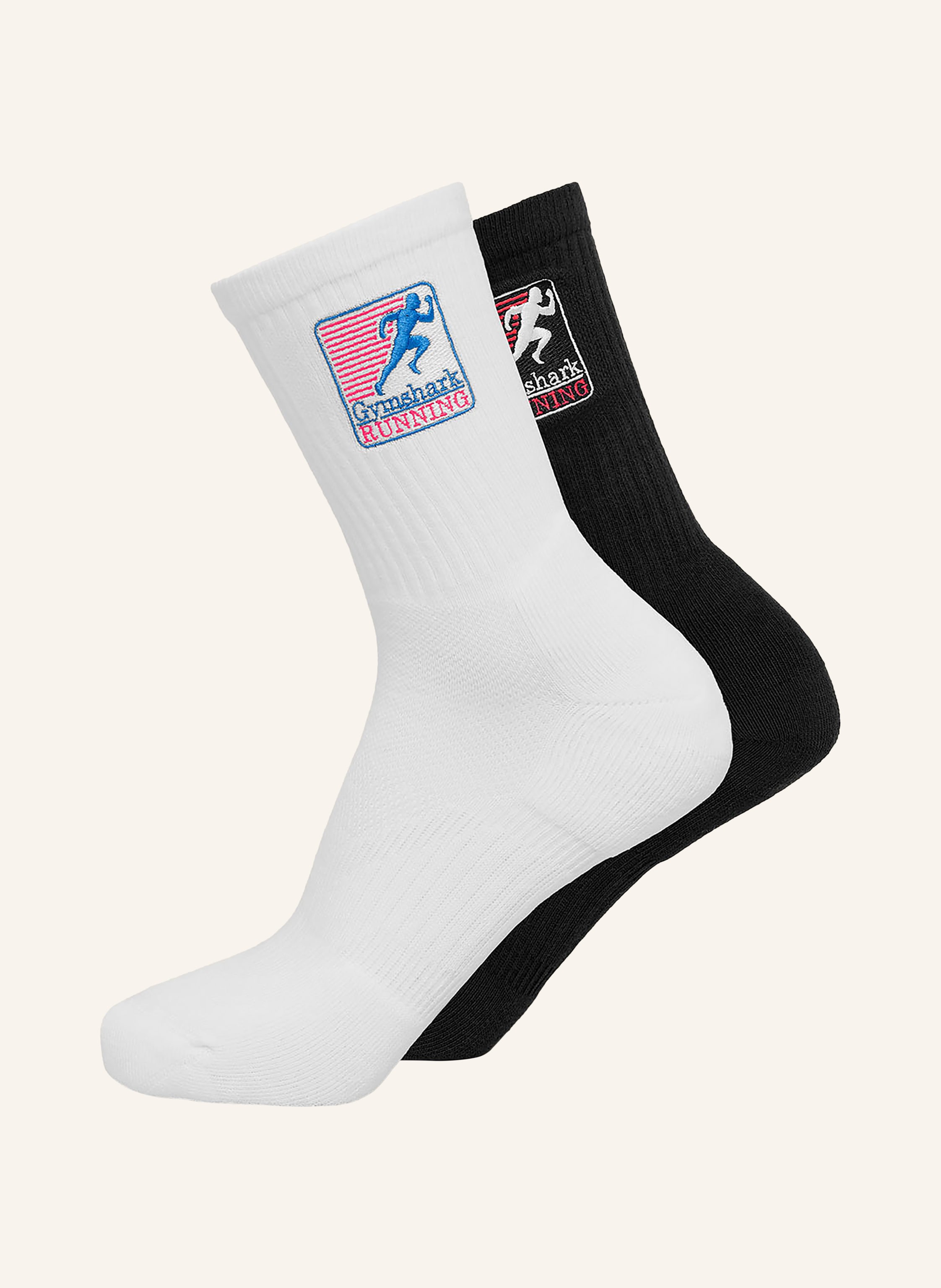 GYMSHARK 2er-Pack Laufsocken GRAPHIC CREW