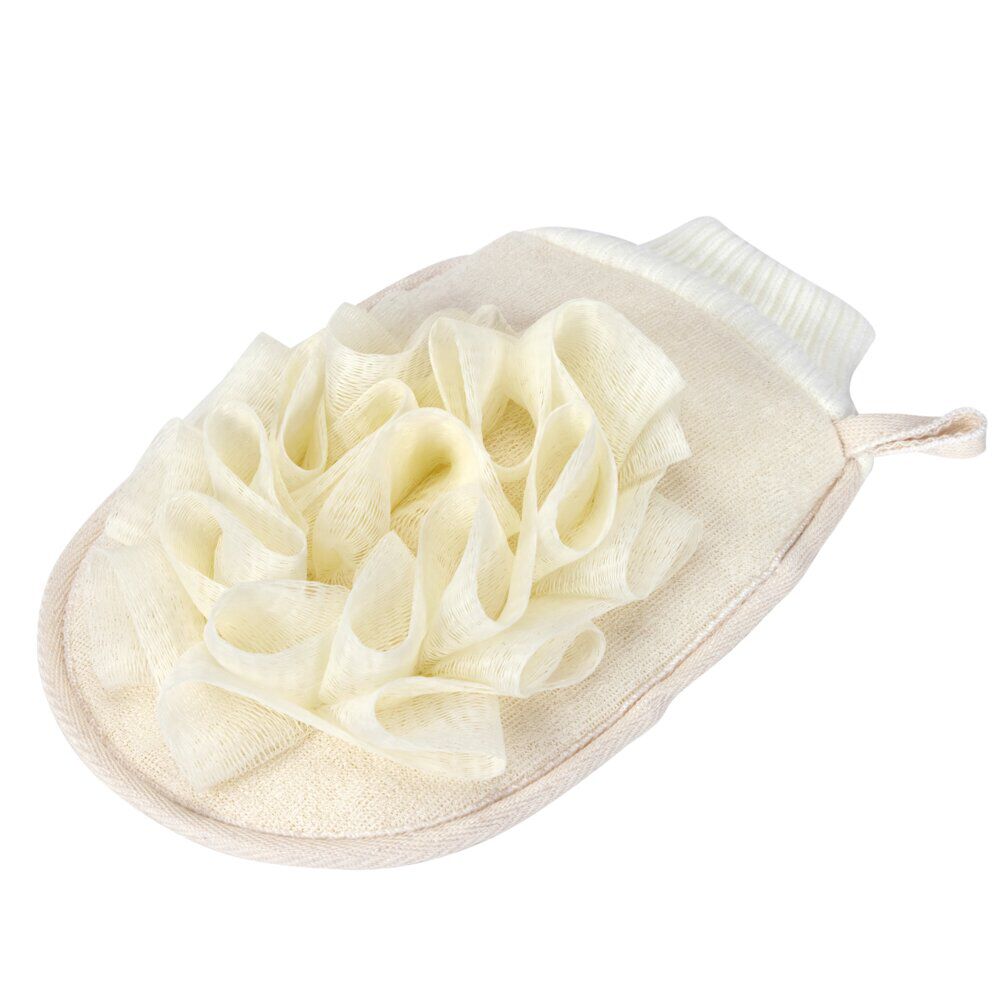 Gant de toilette fleur de douche exfoliant 26x16cm