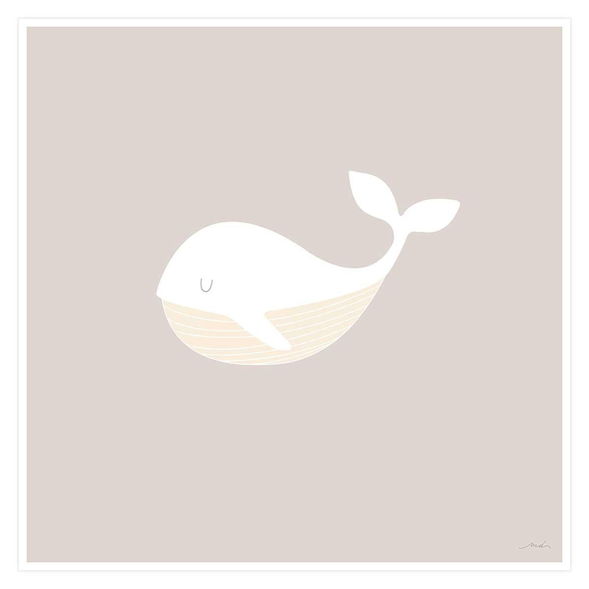 - Affiche enfant balein oh sans cadre 50x50cm