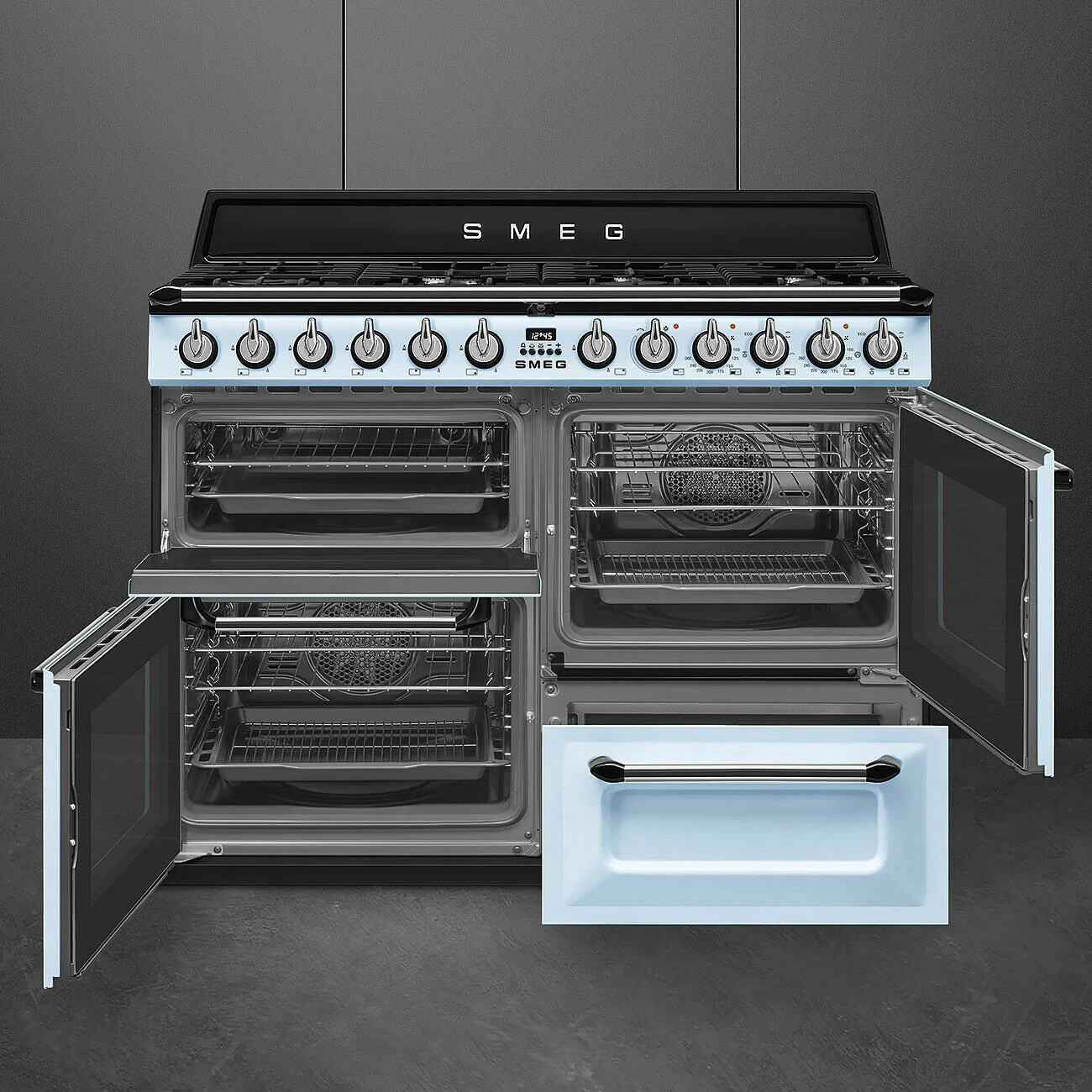 110cm Victoria Dual Fuel Range Cooker Pastel Blue
