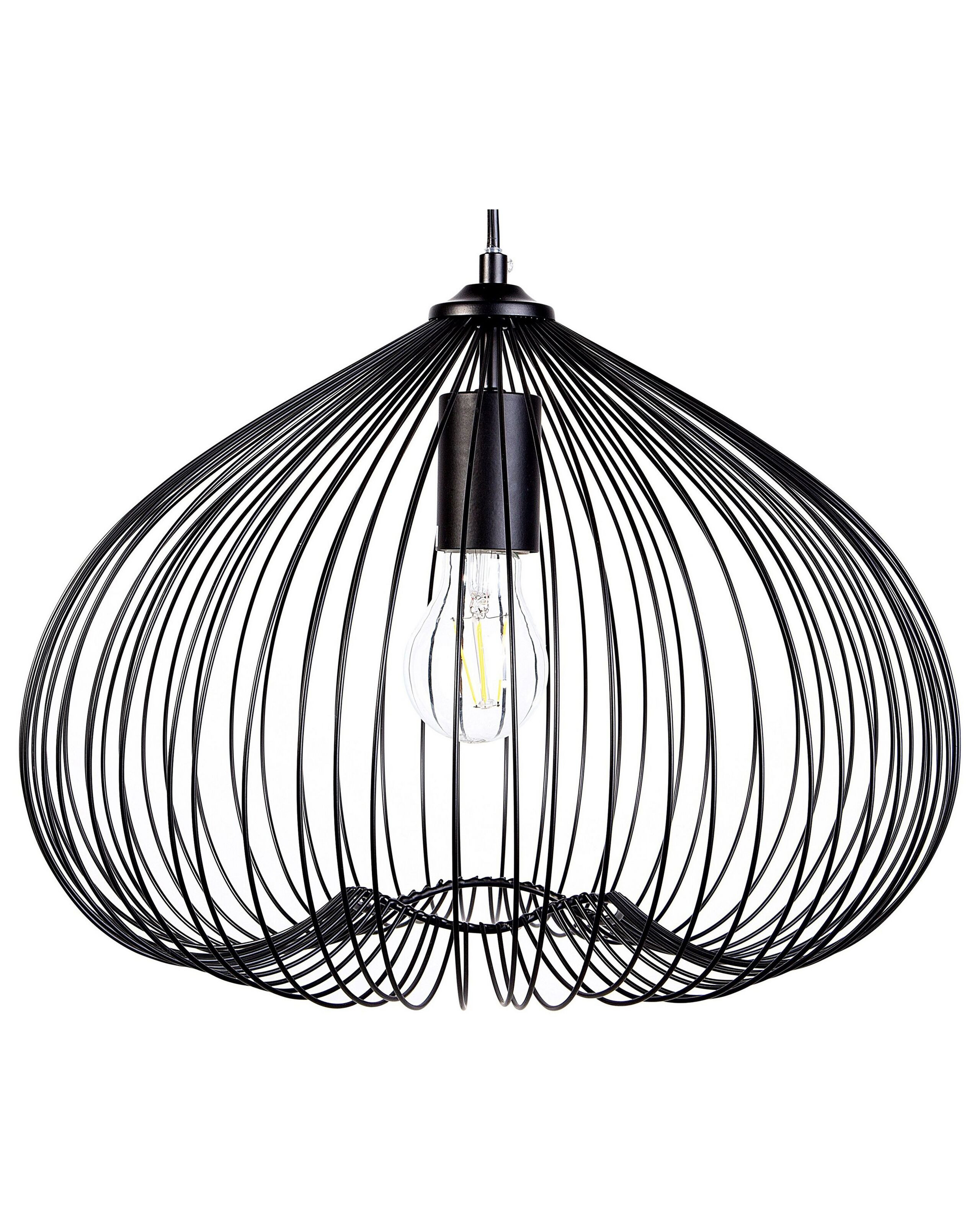 Lampa wisząca metalowa industrialna czarna