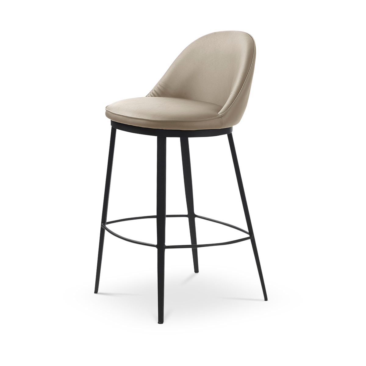 Olivine Lou barkruk kunstleer taupe - 68 cm