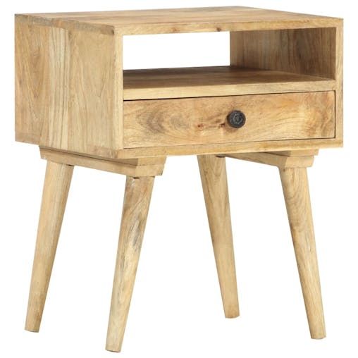 NNEVL Bedside Cabinet 40x35x50 cm Solid Mango Wood