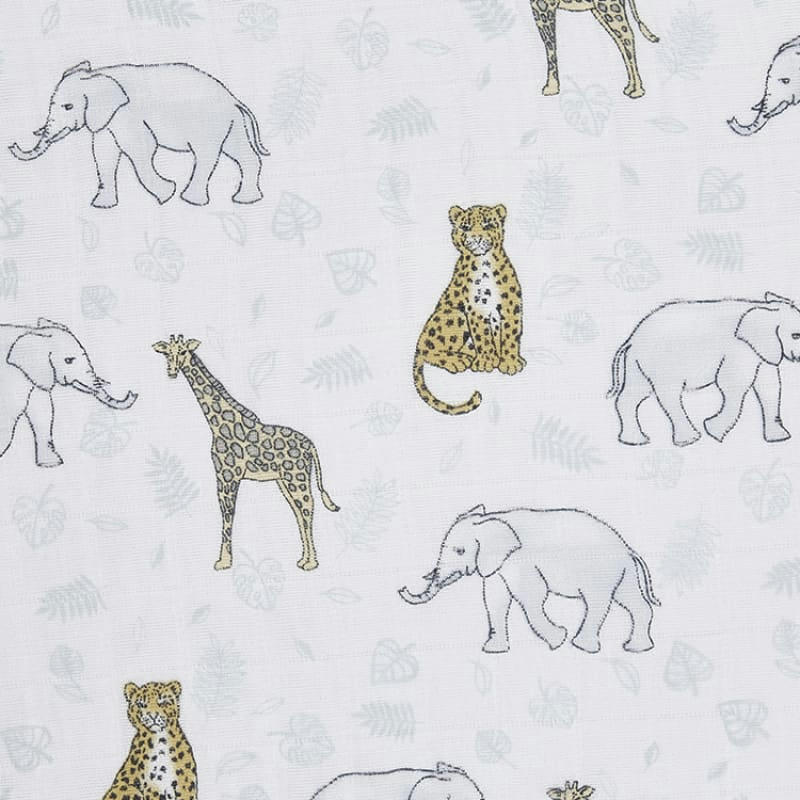 - Lot de 3 langes en coton Jungle (70 x 70 cm)