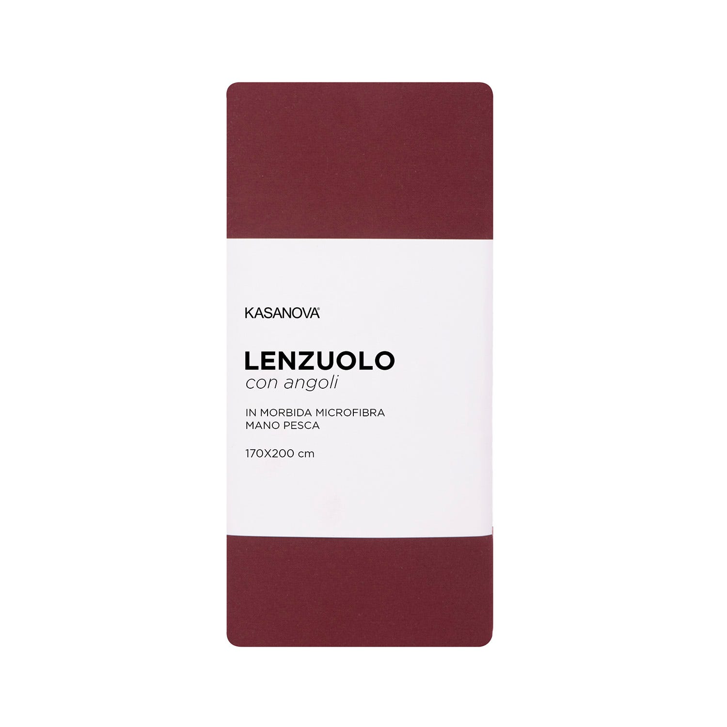 Lenzuolo matrimoniale con angoli in microfibra mano pesca bordeaux scuro