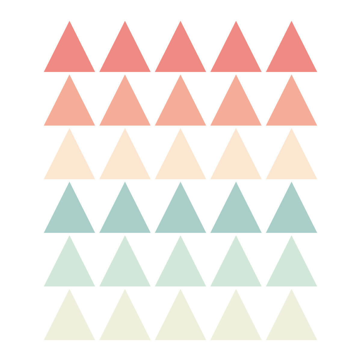 TRIANGLES1 - Stickers muraux en vinyle triangles pêche et vert