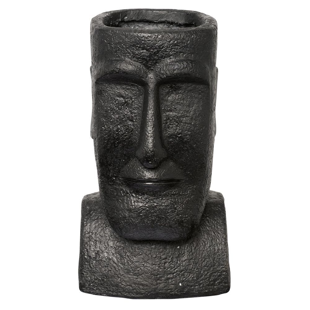 Pot statue Île de Pâques noir H40cm