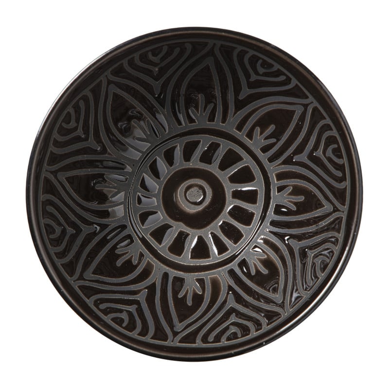 Schaaltje Amy middel - geel/blauw - &Oslash;12x5.8 cm