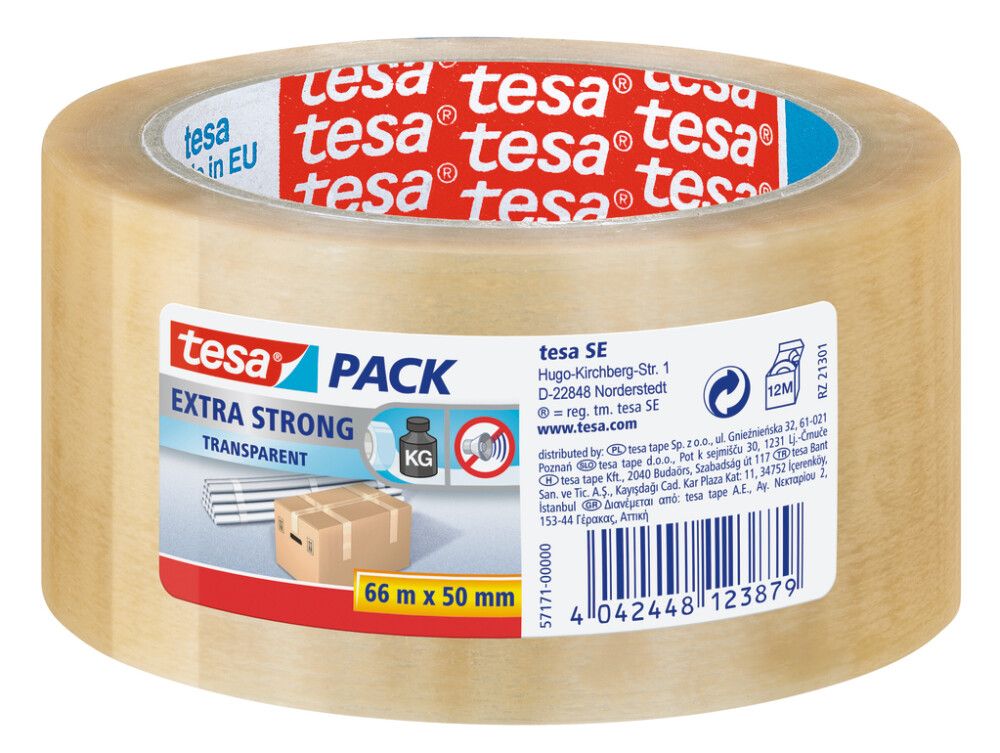 PAKKETAPE TESA 66MX50MM TRANSPARENT