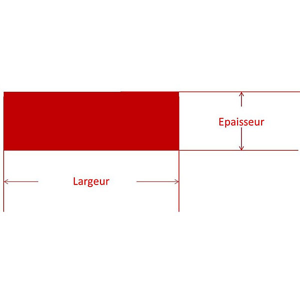 Barre aluminium plate 60mm ep 10 mm, Longueur : 1 metre - Comment Fer