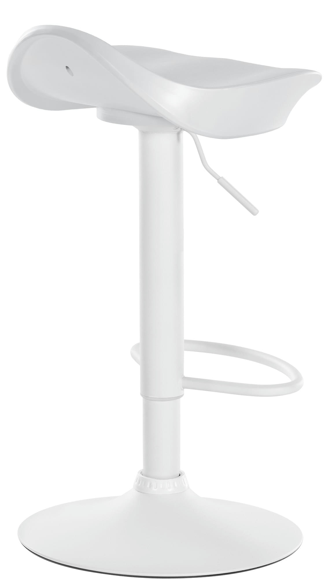 ALISSON - Lot de 2 tabourets de bar ajustables pivotants similicuir Blanc