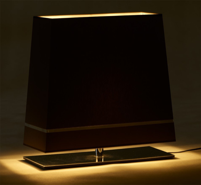 Lampa stołowa z abażurem czarno-złota Volans 1xE27x60W wys:52cm Milagro