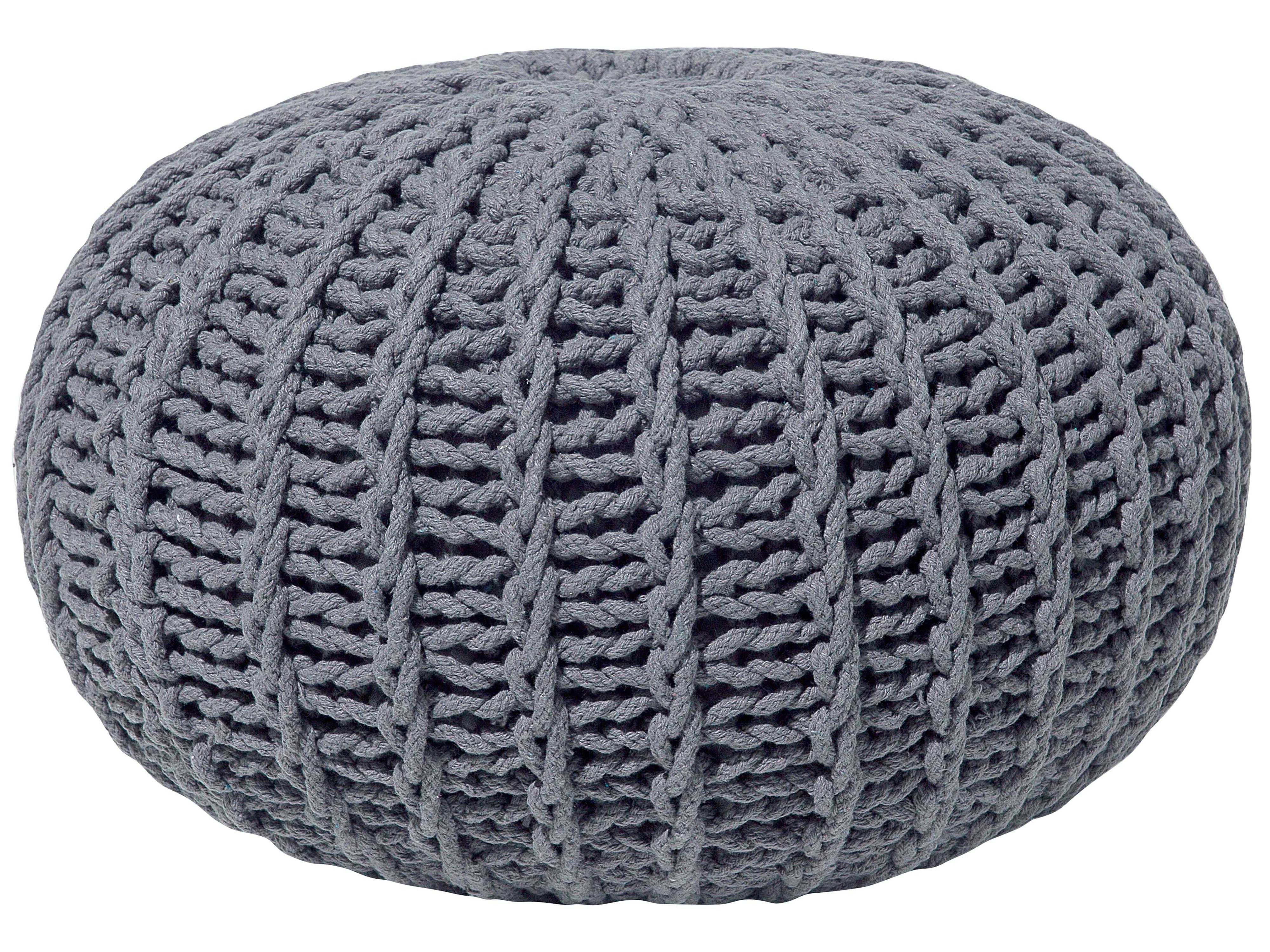 Pouffe CONRAD Cotton Dark Grey
