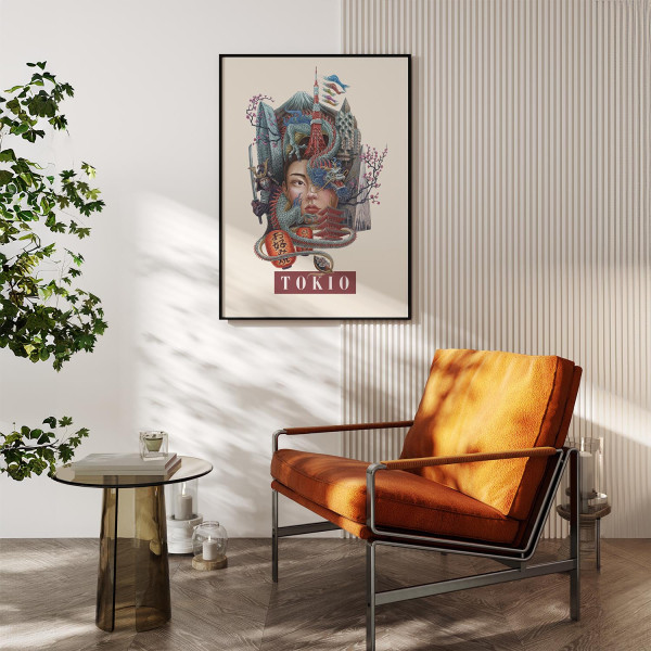 Plakat Tokio, styl miejski 20x30 cm