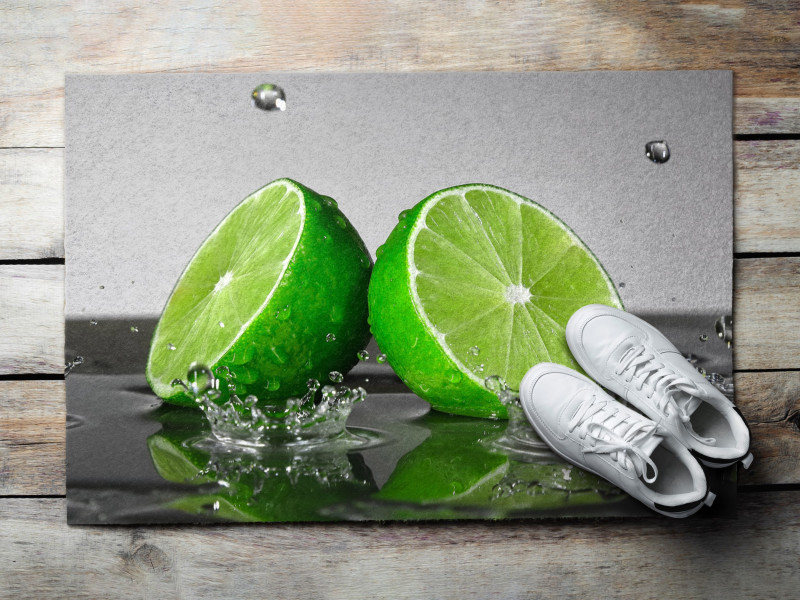 Wycieraczka pod drzwi 60x40 Cytrusy Limonka owoce zielone Tulup