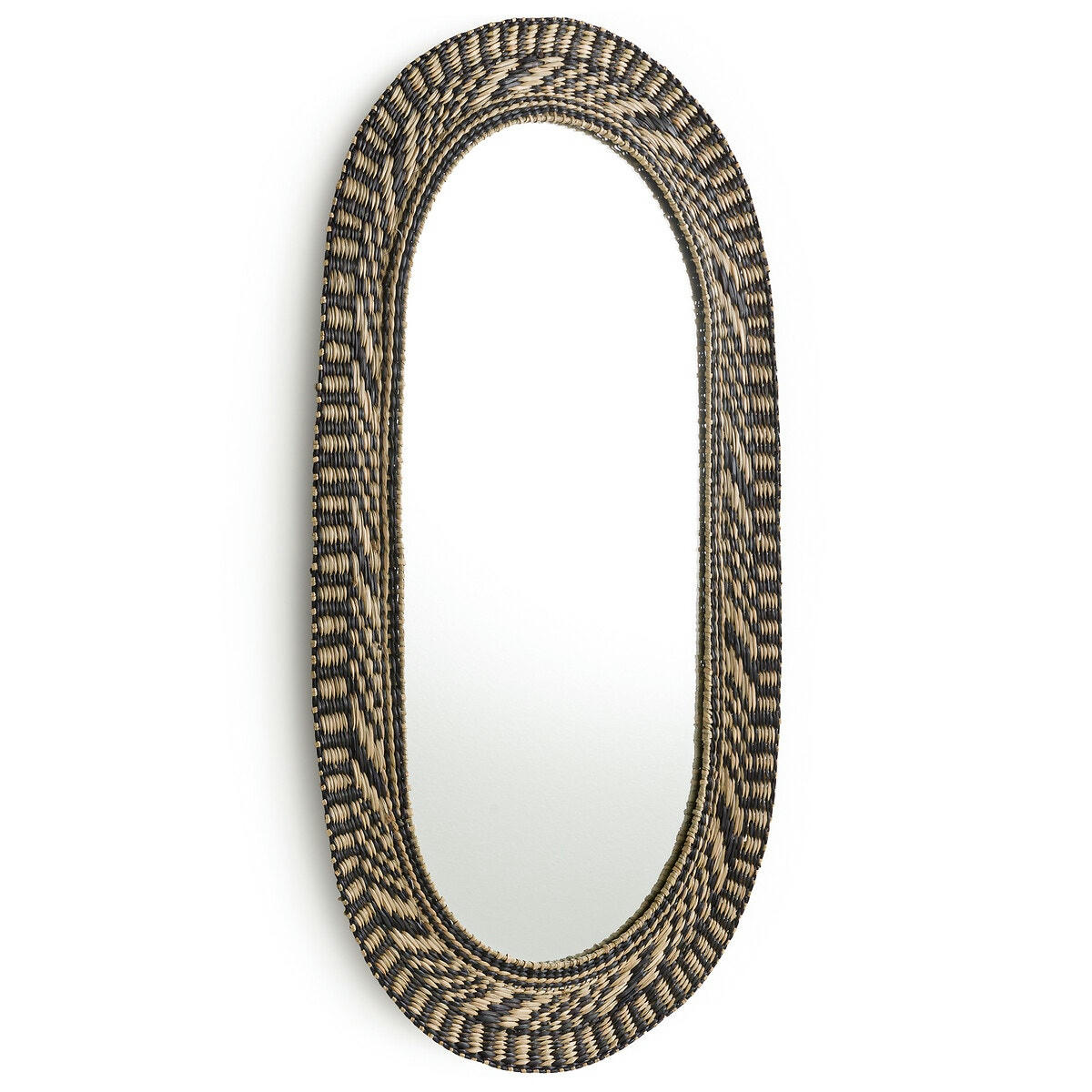 Miroir ovale en herbier 60x100 cm, Jutlo