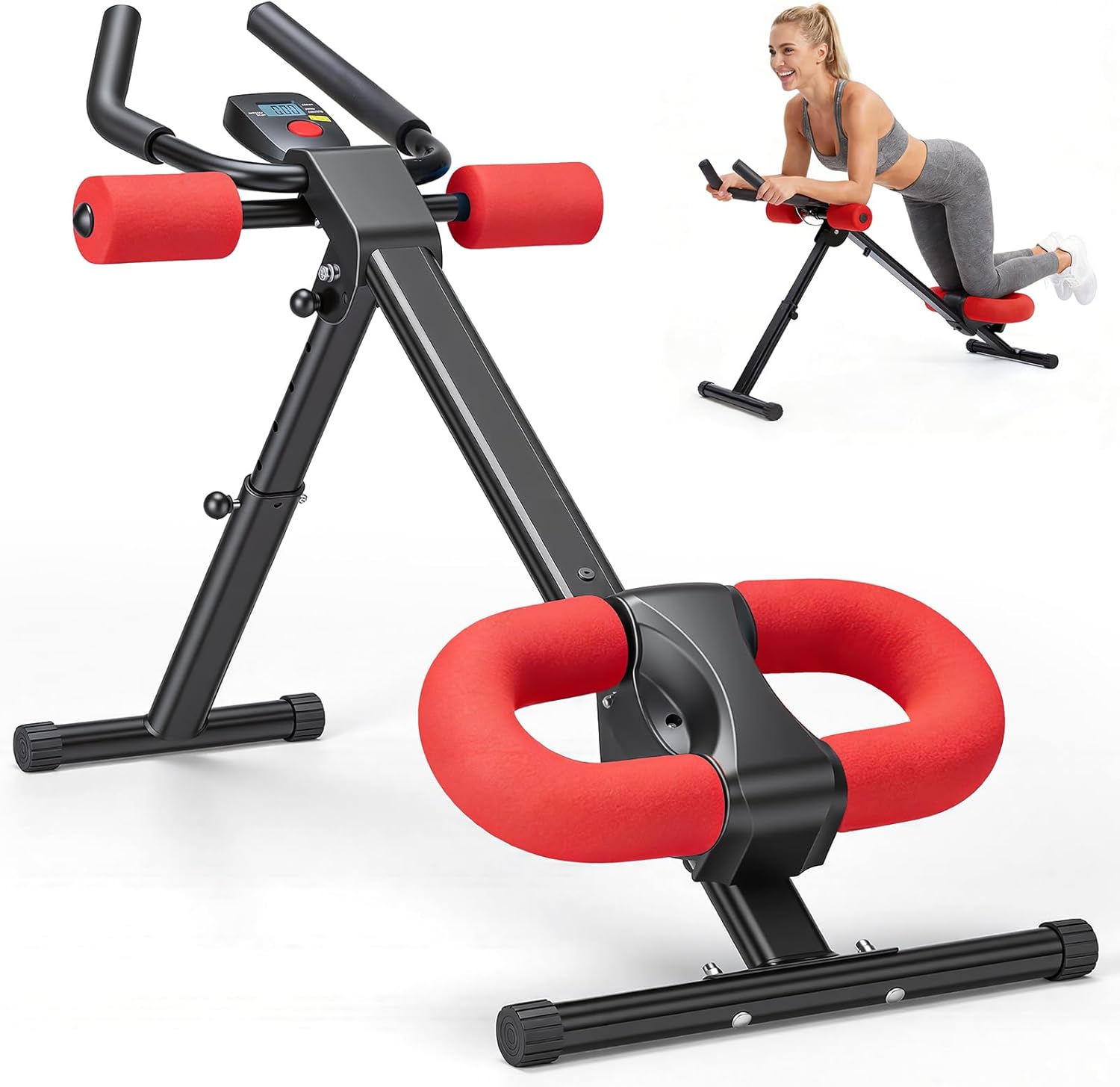 NEWBULIG Ab Machine, Abs Workout Equipment for Home Gym, Adjustable Ab Trainer Machine for Stomach Workout, Foldable Abdominal Trainer
