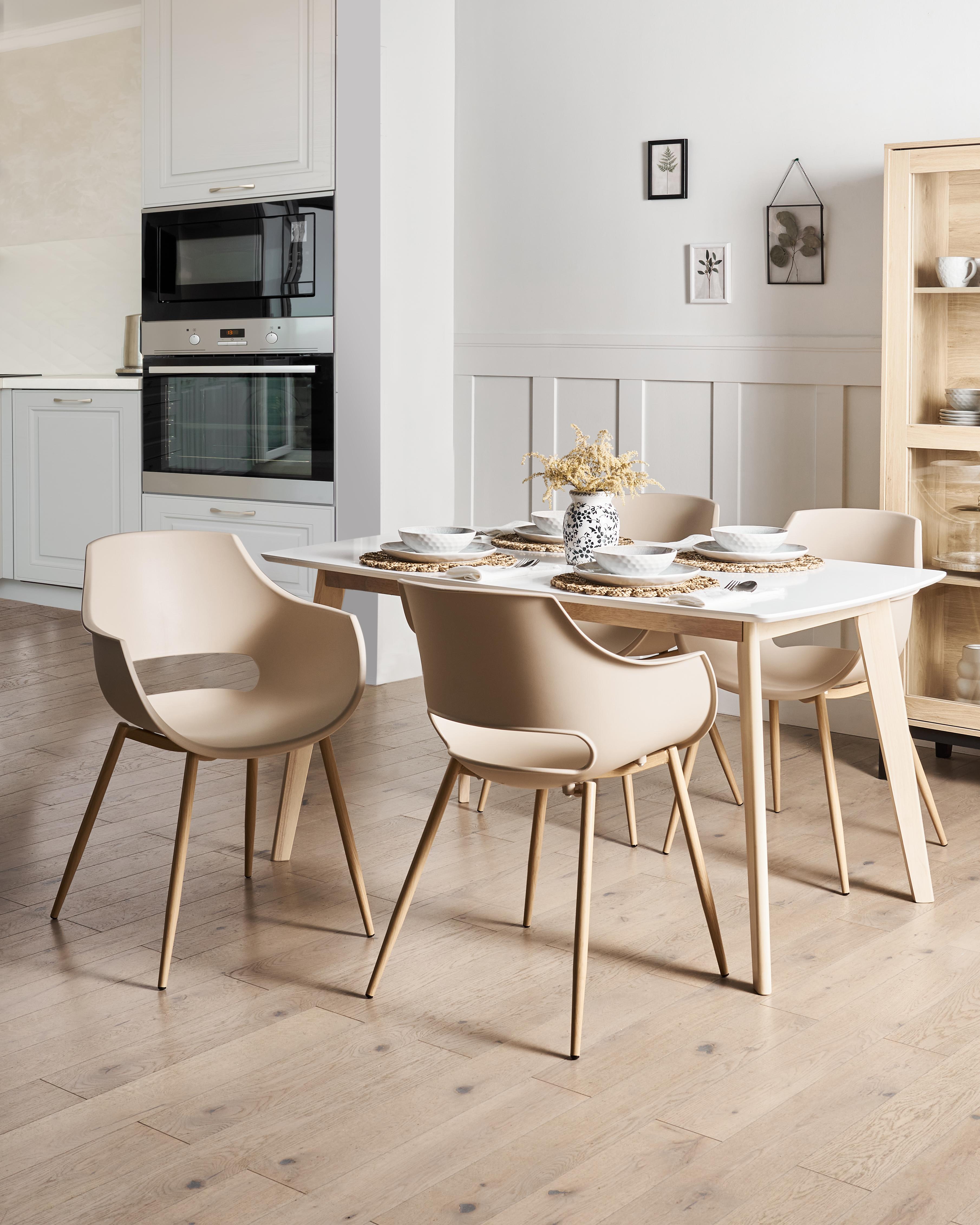 Set of 4 Dining Chairs MILLERS Beige