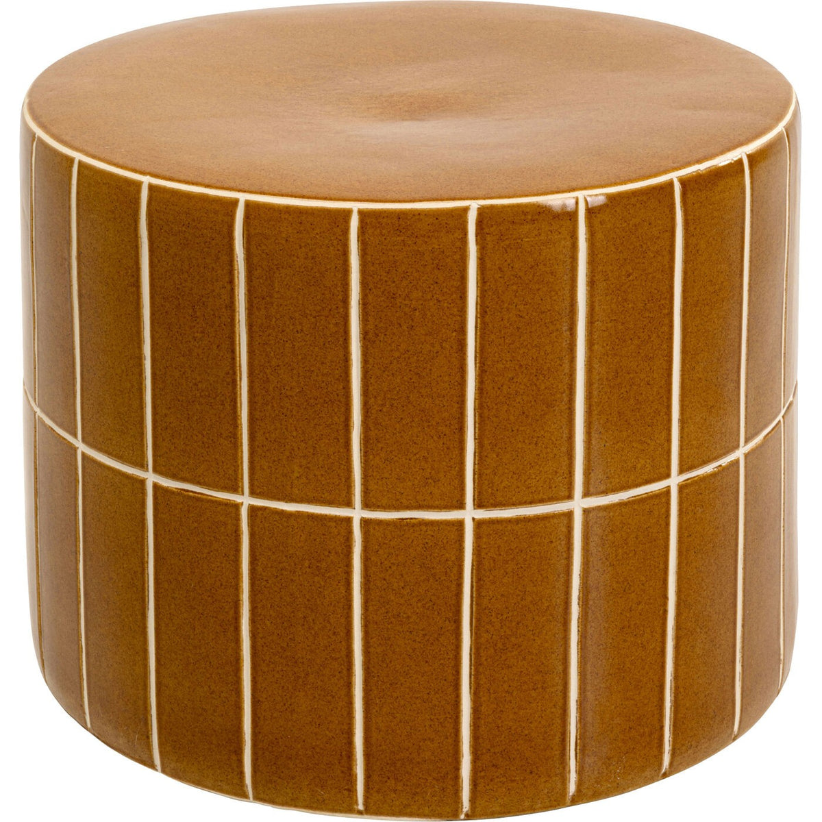 Kare Design Bijzettafel Bliss Tile Ø42cm bruin