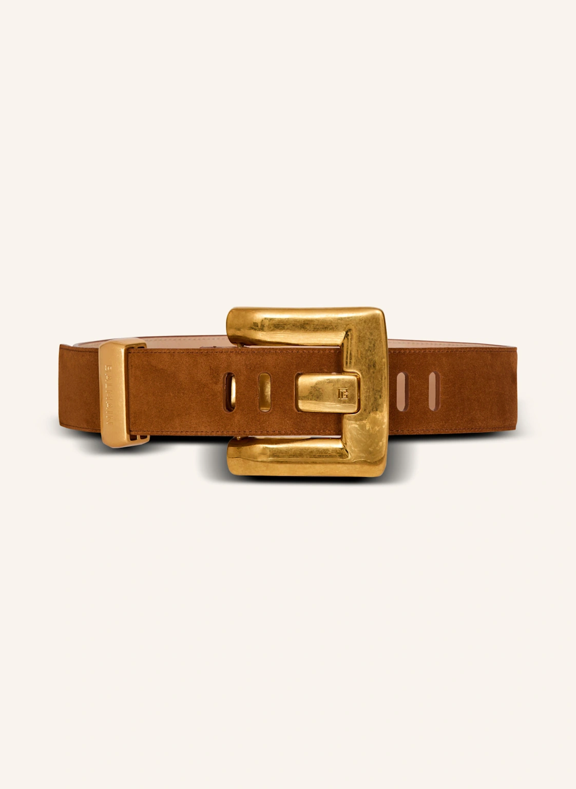 BALMAIN Anthem Gürtel aus Wildleder