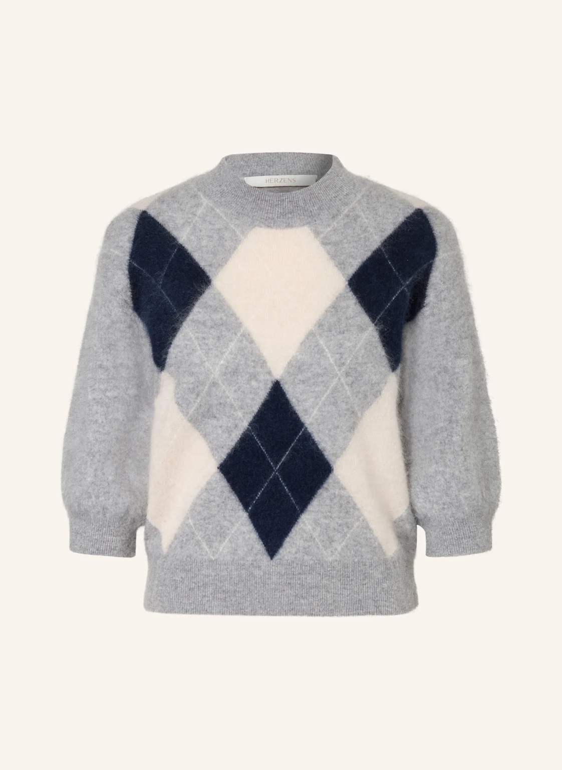 HERZENS Cashmere-Pullover mit 3/4-Arm