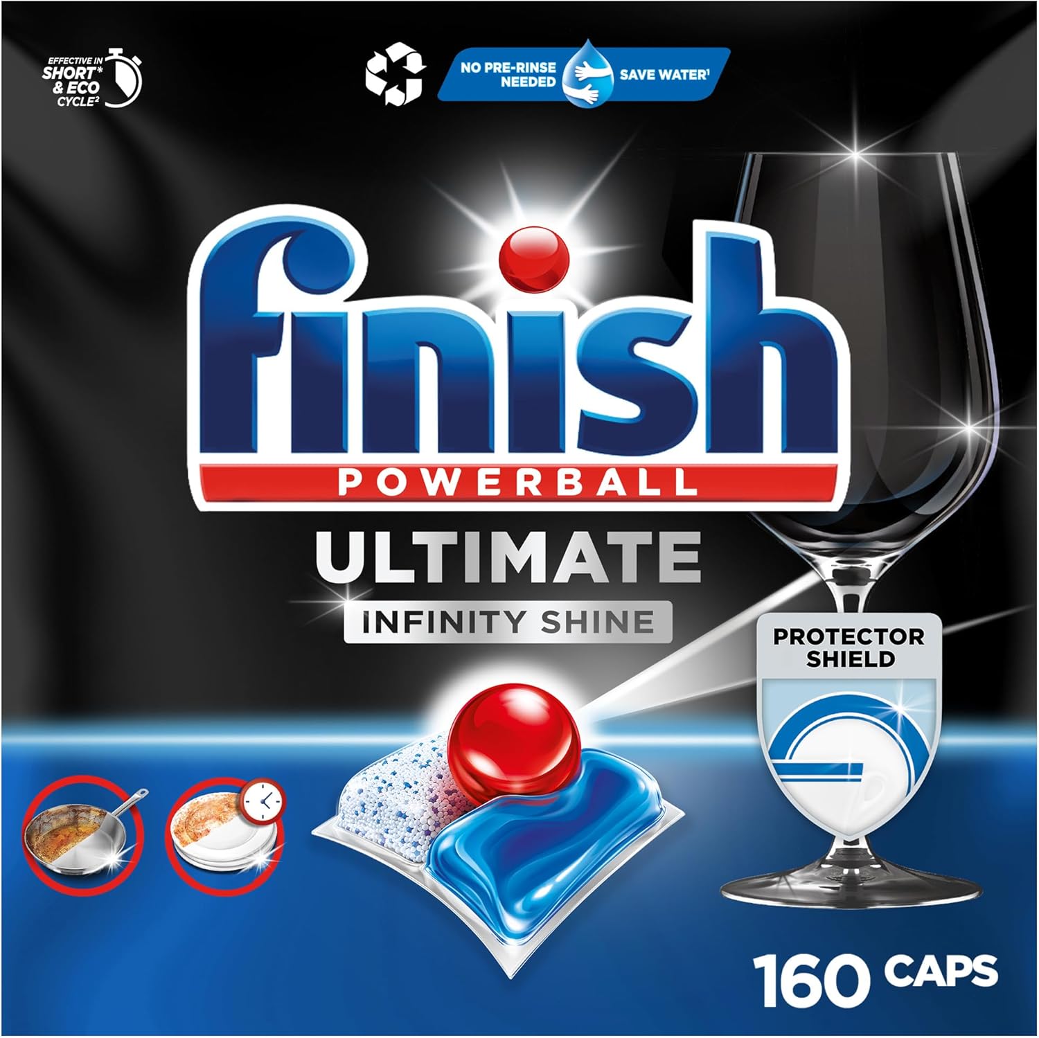 Finish Ultimate Infinity Shine Dishwasher Tablets - Dishwasher Tablets for Deep Cleaning