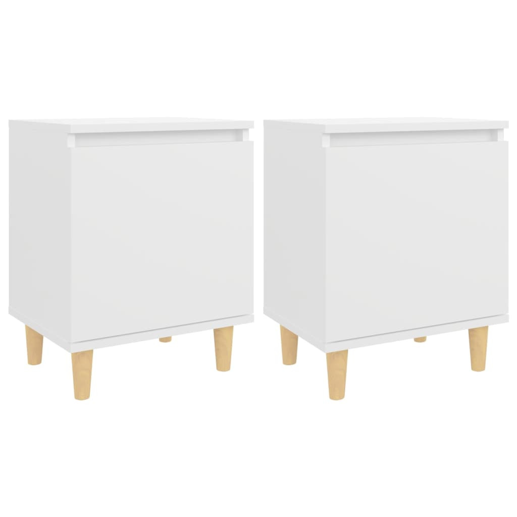 2x 2x Szafka Nocna Komoda Biała Stolik Półka Nocna Do Sypialni 40x30x50 cm