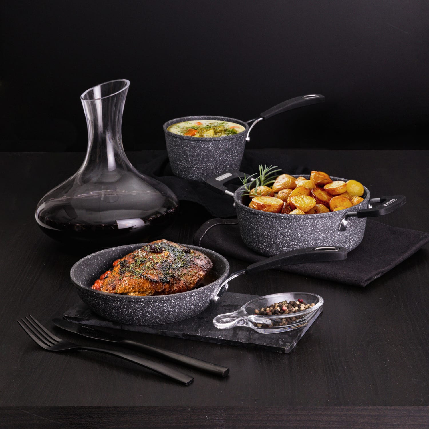 Mini padella 1 manico 14 cm Petra Dark
