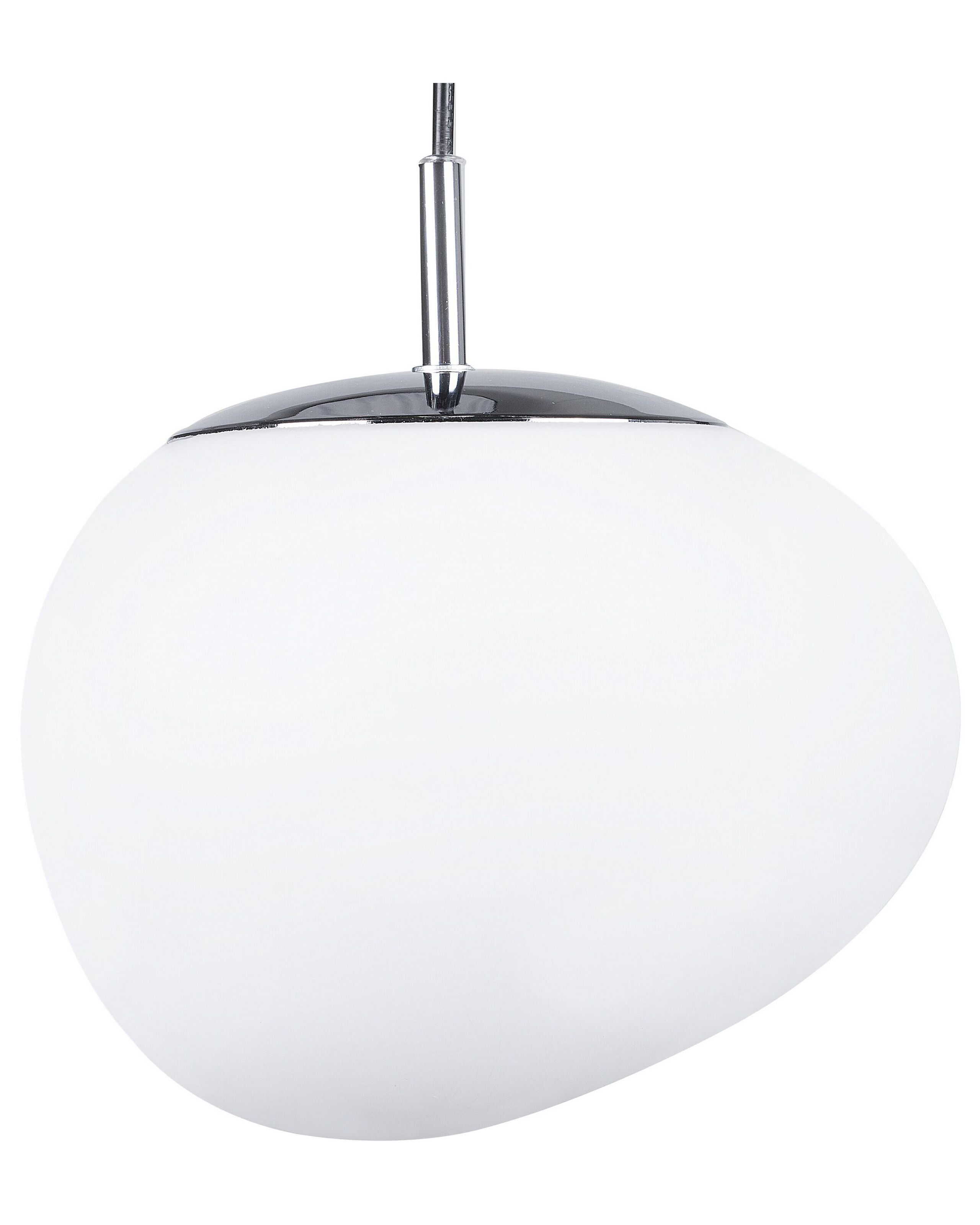 Lampa wisząca szklana nieregularna biała